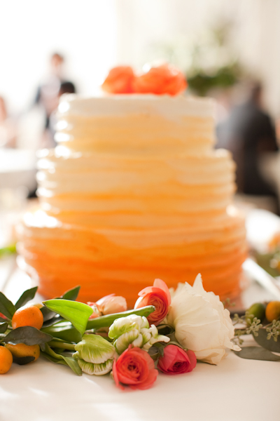 ombre wedding cake